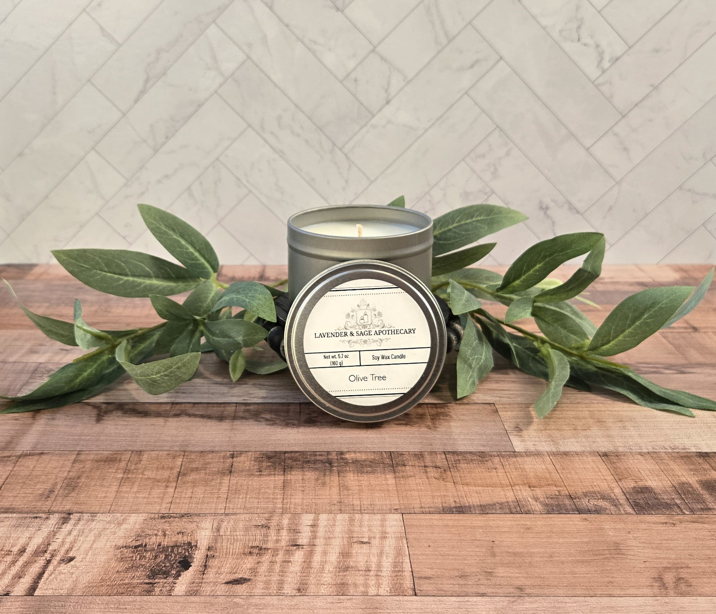 5.7 oz candle - Olive Tree