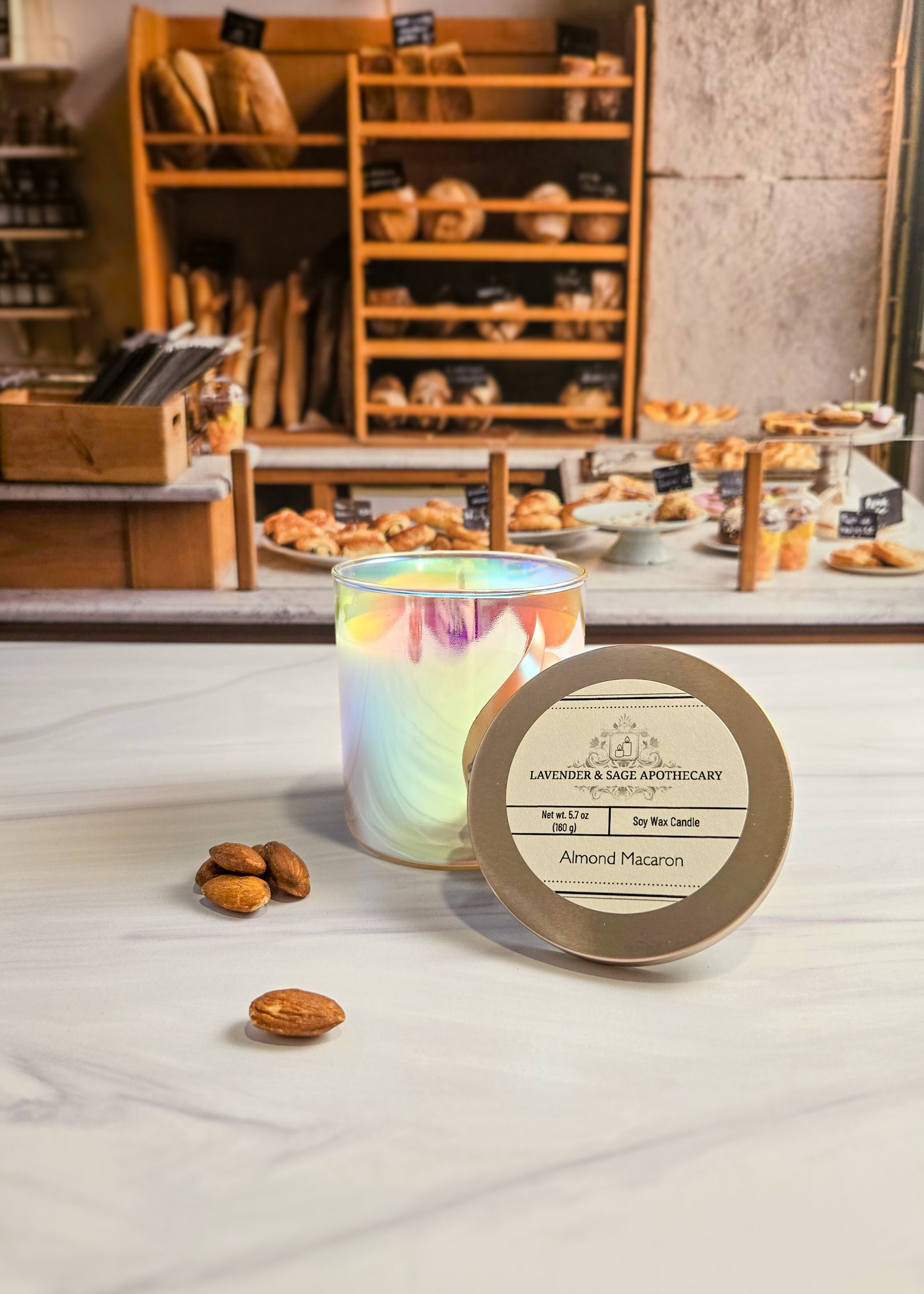 8.5 oz candle - Almond Macaron