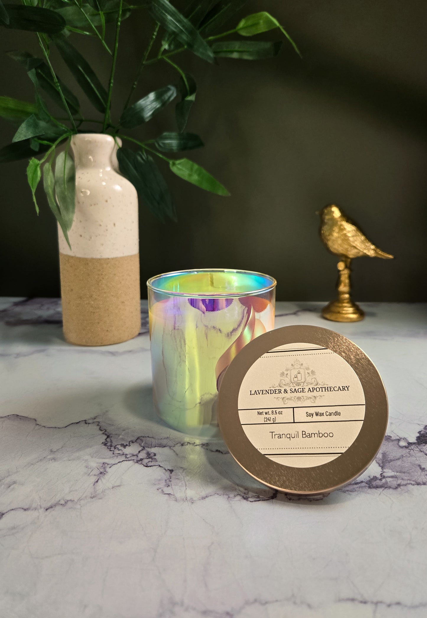 8.5 oz candle - Tranquil Bamboo