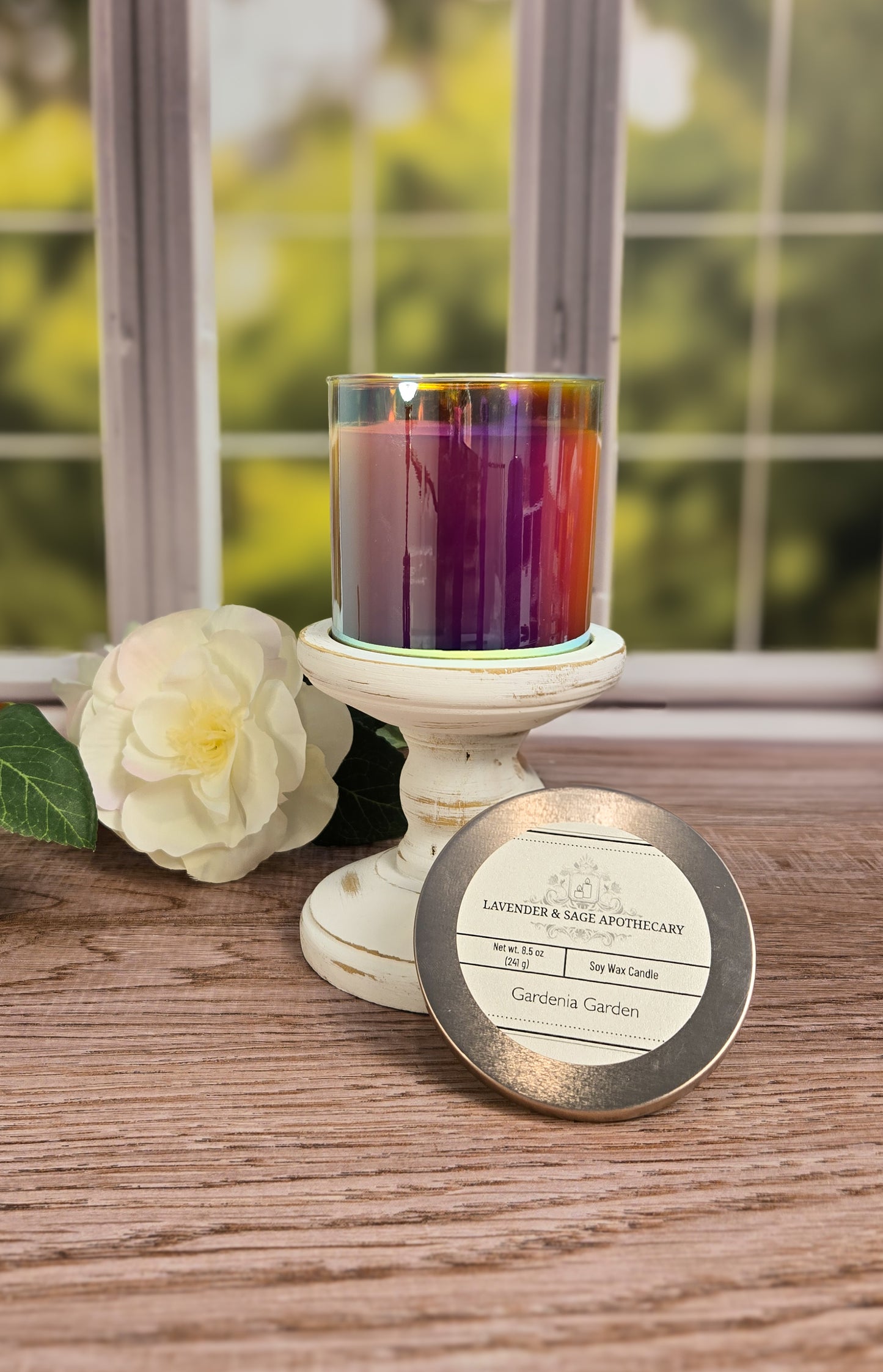 8.5 oz candle - Gardenia Garden