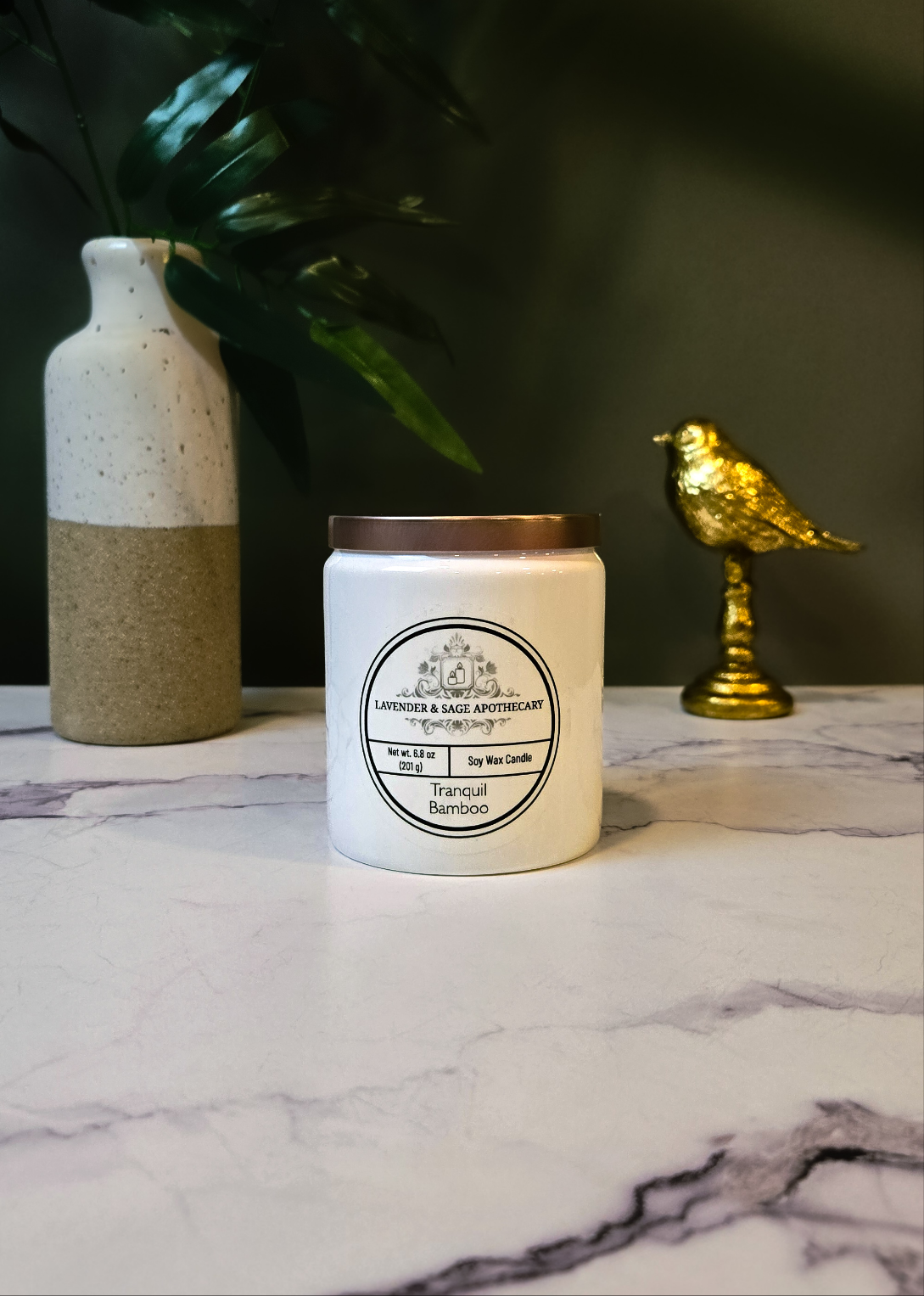6.8 oz candle - Tranquil Bamboo