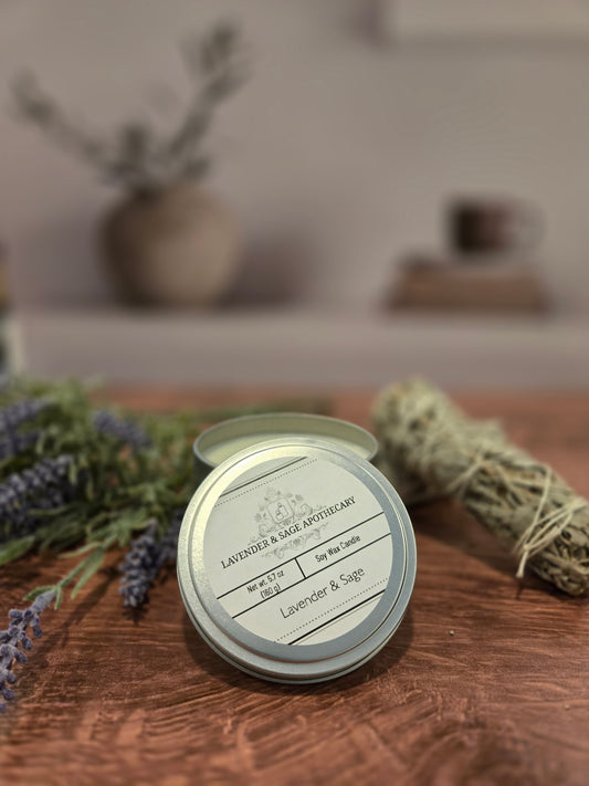 5.7 oz candle - Lavender & Sage